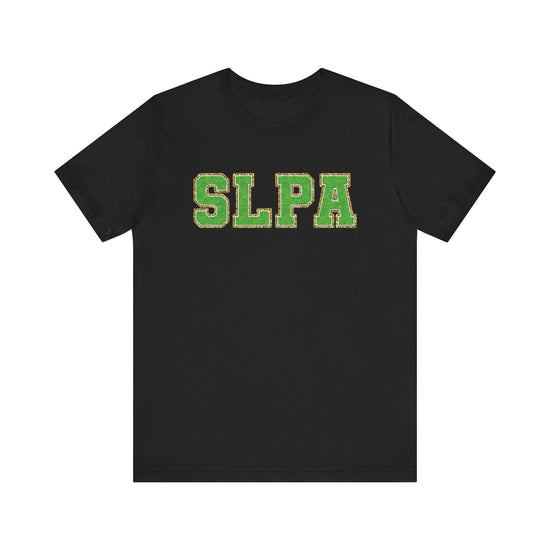 SLPA Green Glitter (Printed) Patch Tee