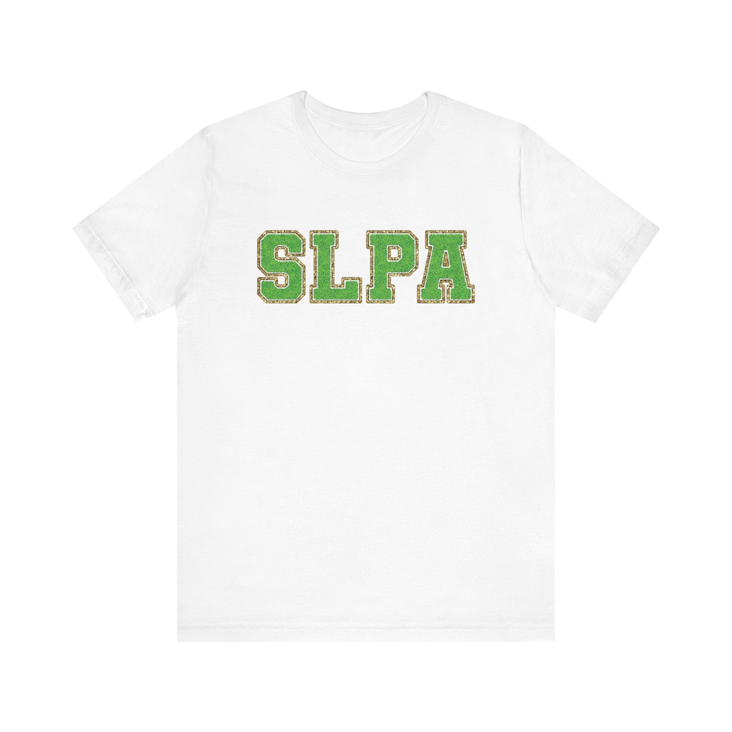 SLPA Green Glitter (Printed) Patch Tee