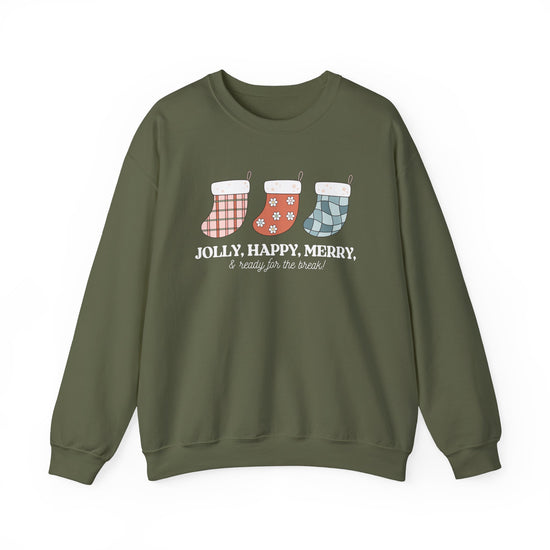 Jolly, Happy, Merry & Ready for the Break Crewneck