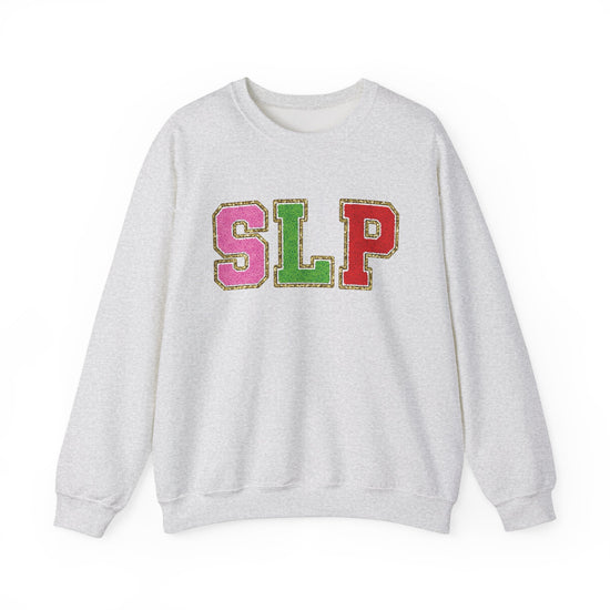 SLP Green, Pink and, Red Glitter (Printed) Patch Crewneck