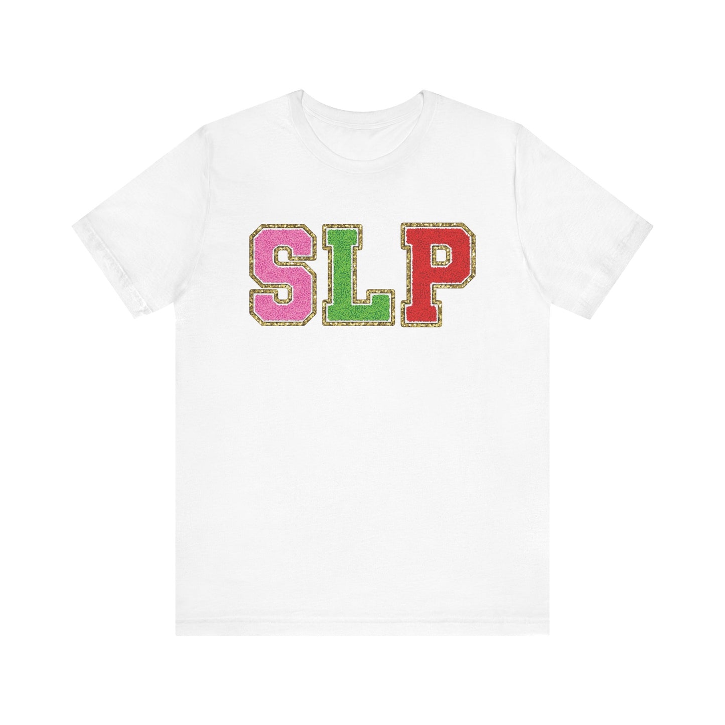 SLP Green, Pink and, Red Glitter (Printed) Patch Tee