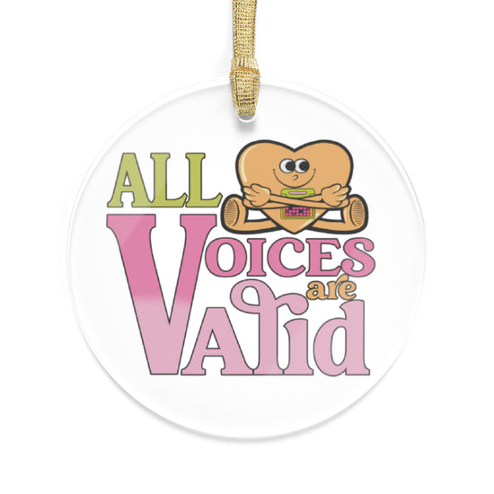 All Voices are Valid Clear Ornament