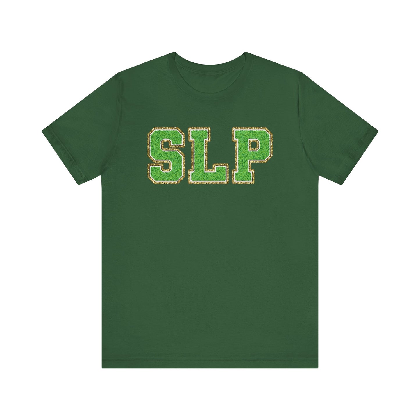 SLP Green Glitter (Printed) Patch Tee