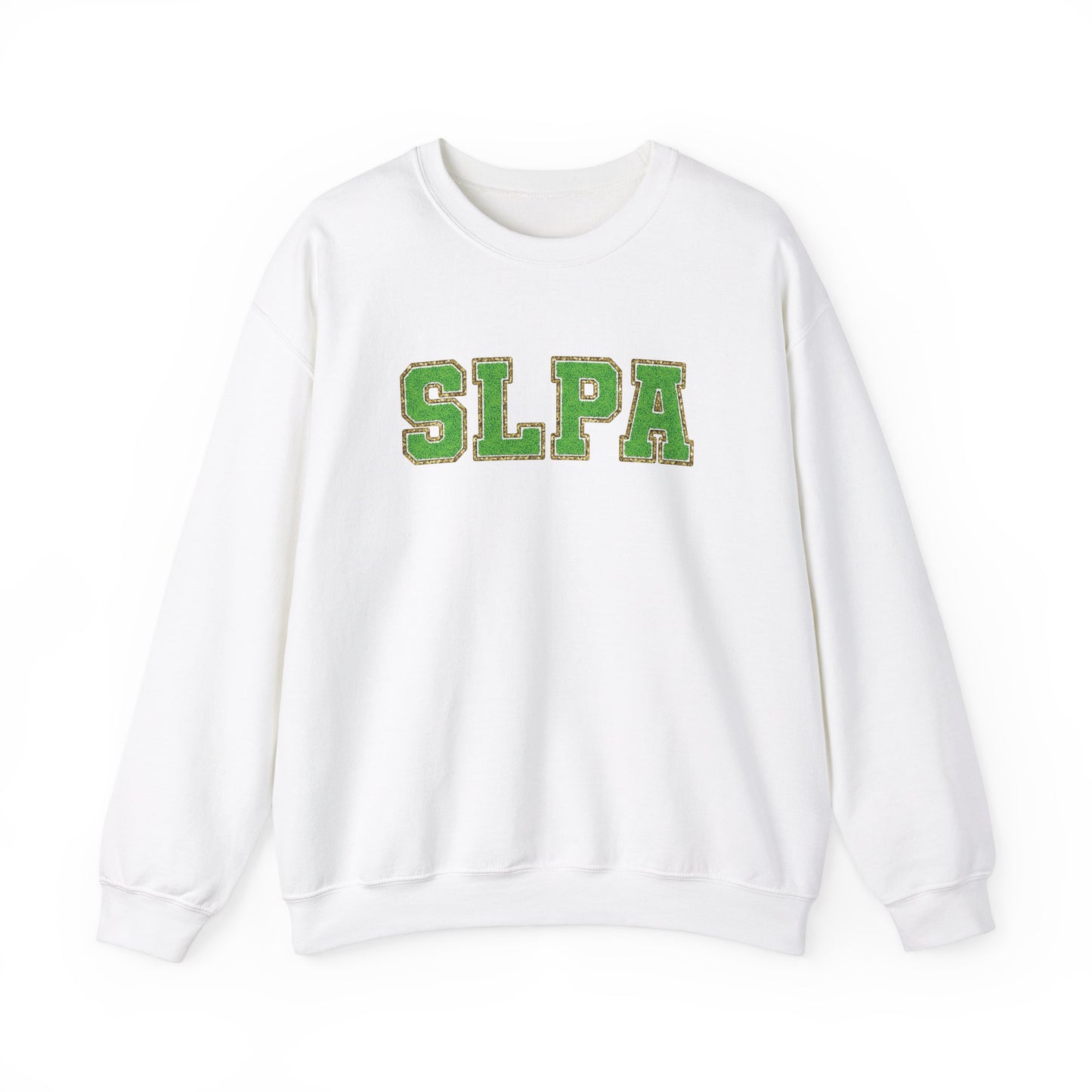 SLPA Green (Printed) Glitter Patch Crewneck