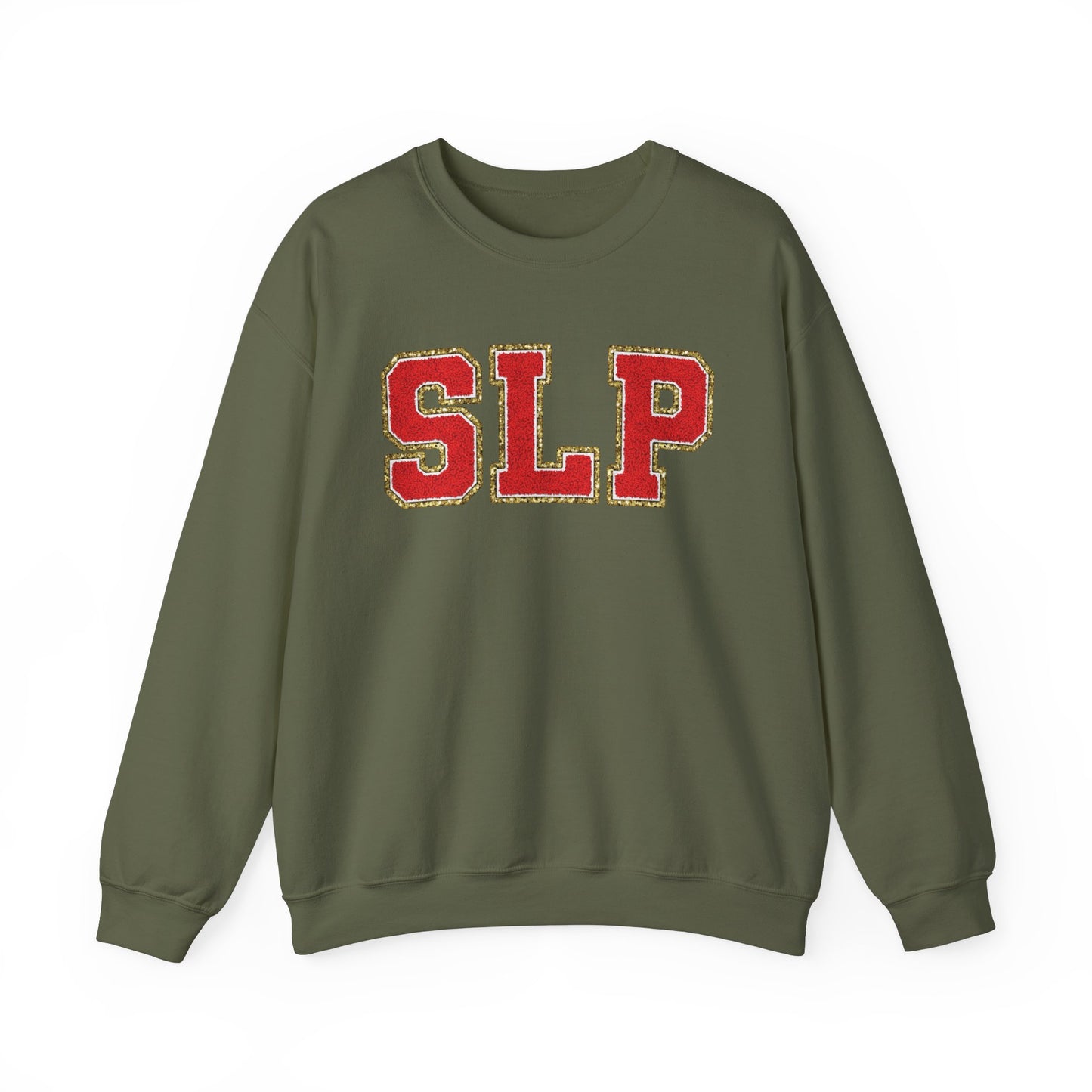 SLP Red Glitter (Printed) Patch Crewneck