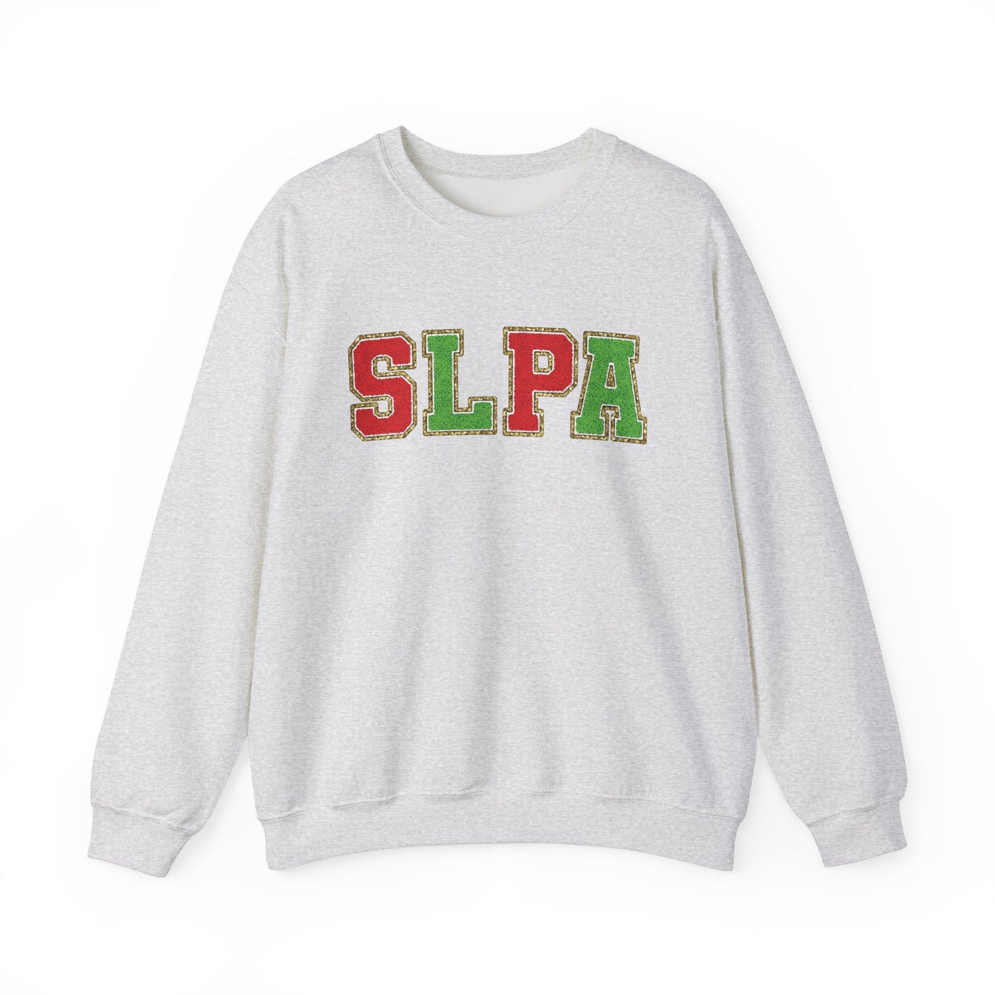 SLPA Red and Green (Printed) Glitter Patch Crewneck