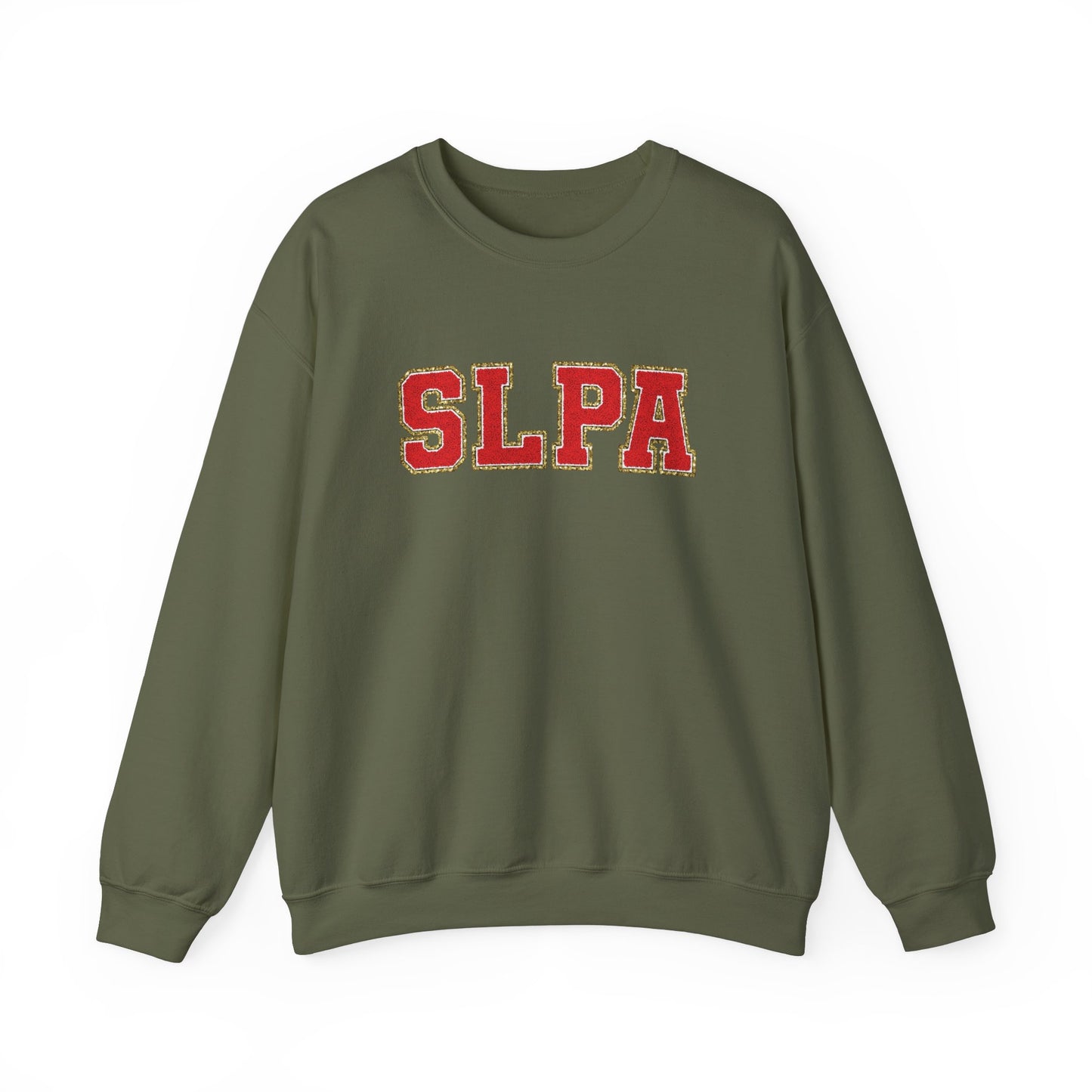 SLPA Red (Printed) Glitter Patch Crewneck