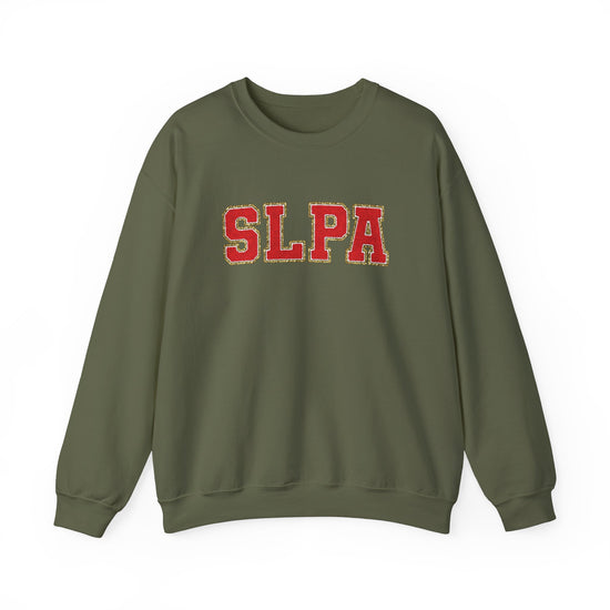 SLPA Red (Printed) Glitter Patch Crewneck