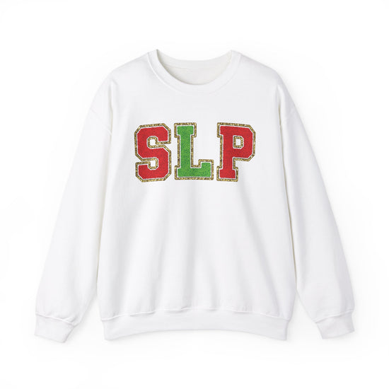 SLP Green and Red Glitter (Printed) Patch Crewneck