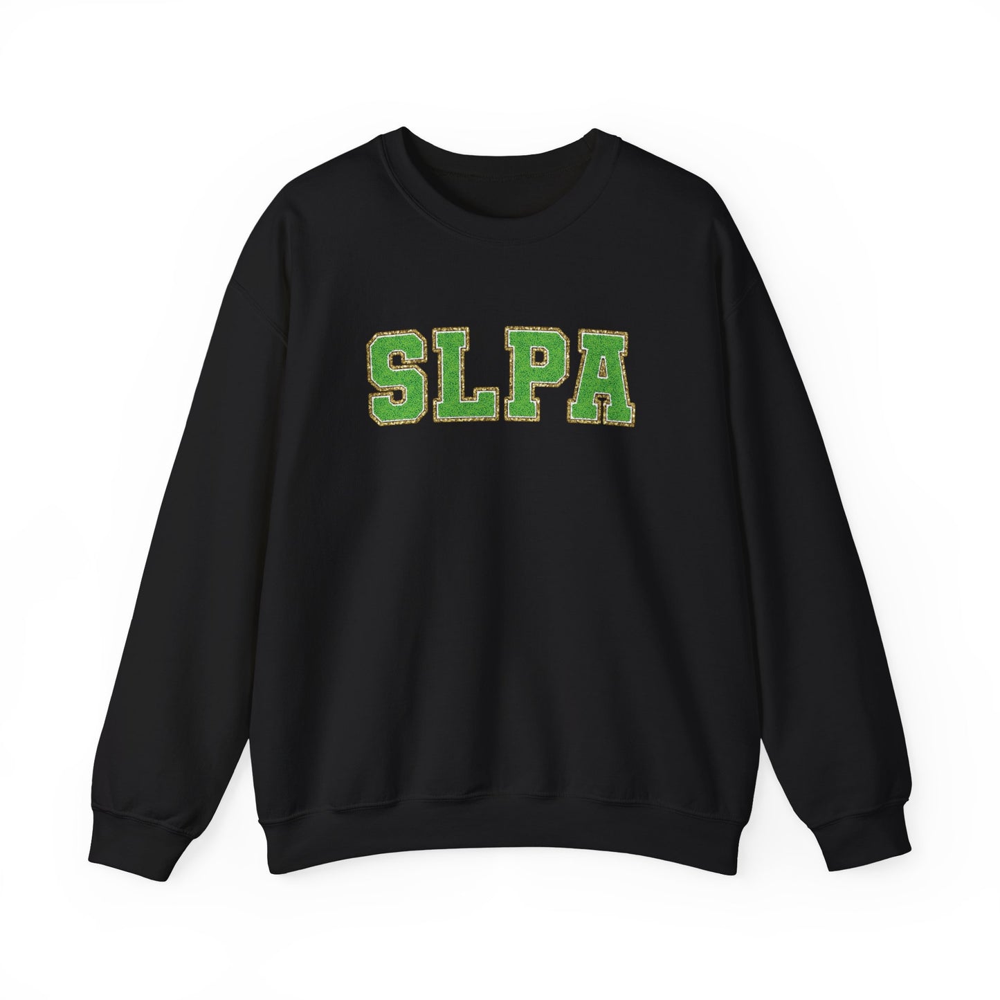 SLPA Green (Printed) Glitter Patch Crewneck