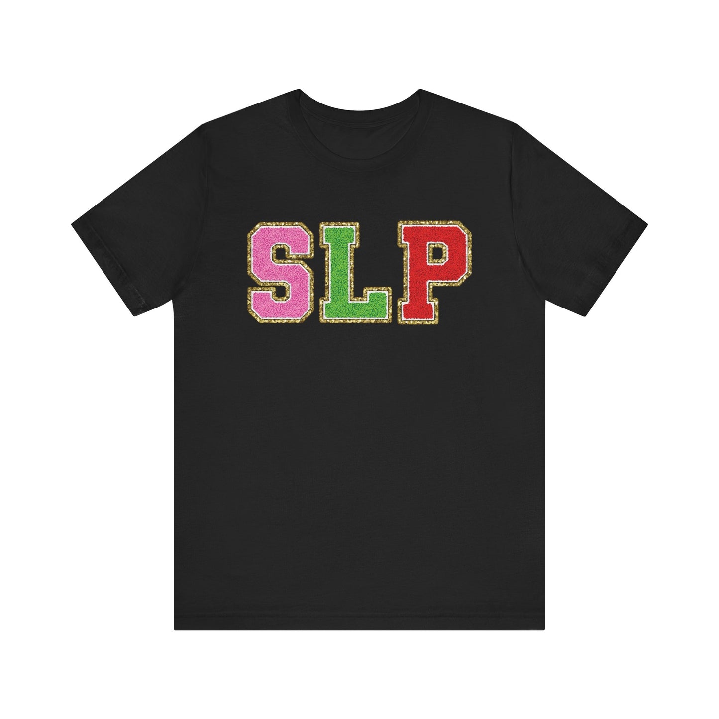 SLP Green, Pink and, Red Glitter (Printed) Patch Tee