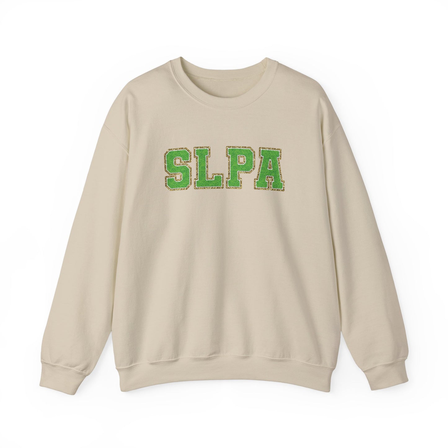 SLPA Green (Printed) Glitter Patch Crewneck