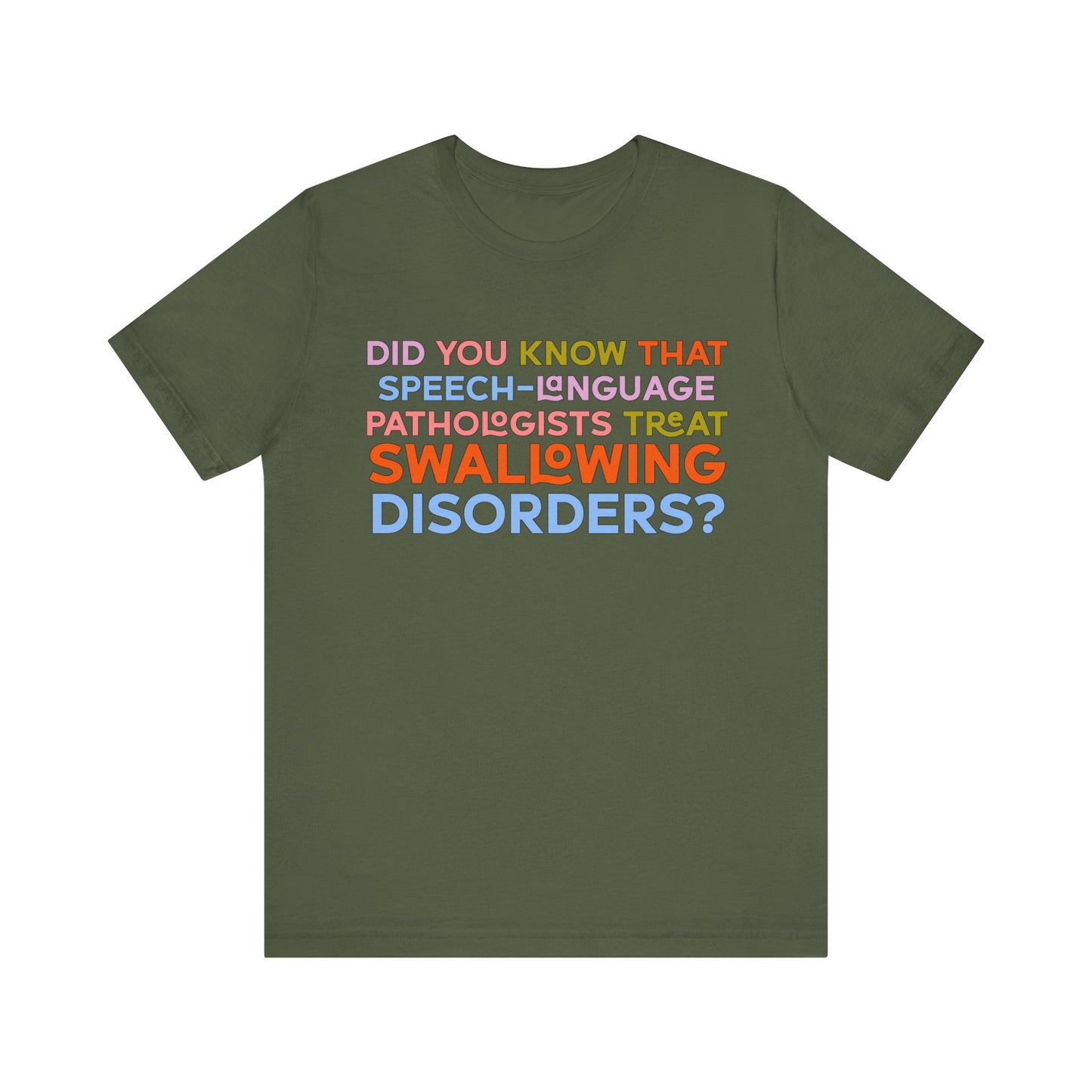 Did You Know That Speech-Language Pathologists Treat Swallowing Disorders Tee