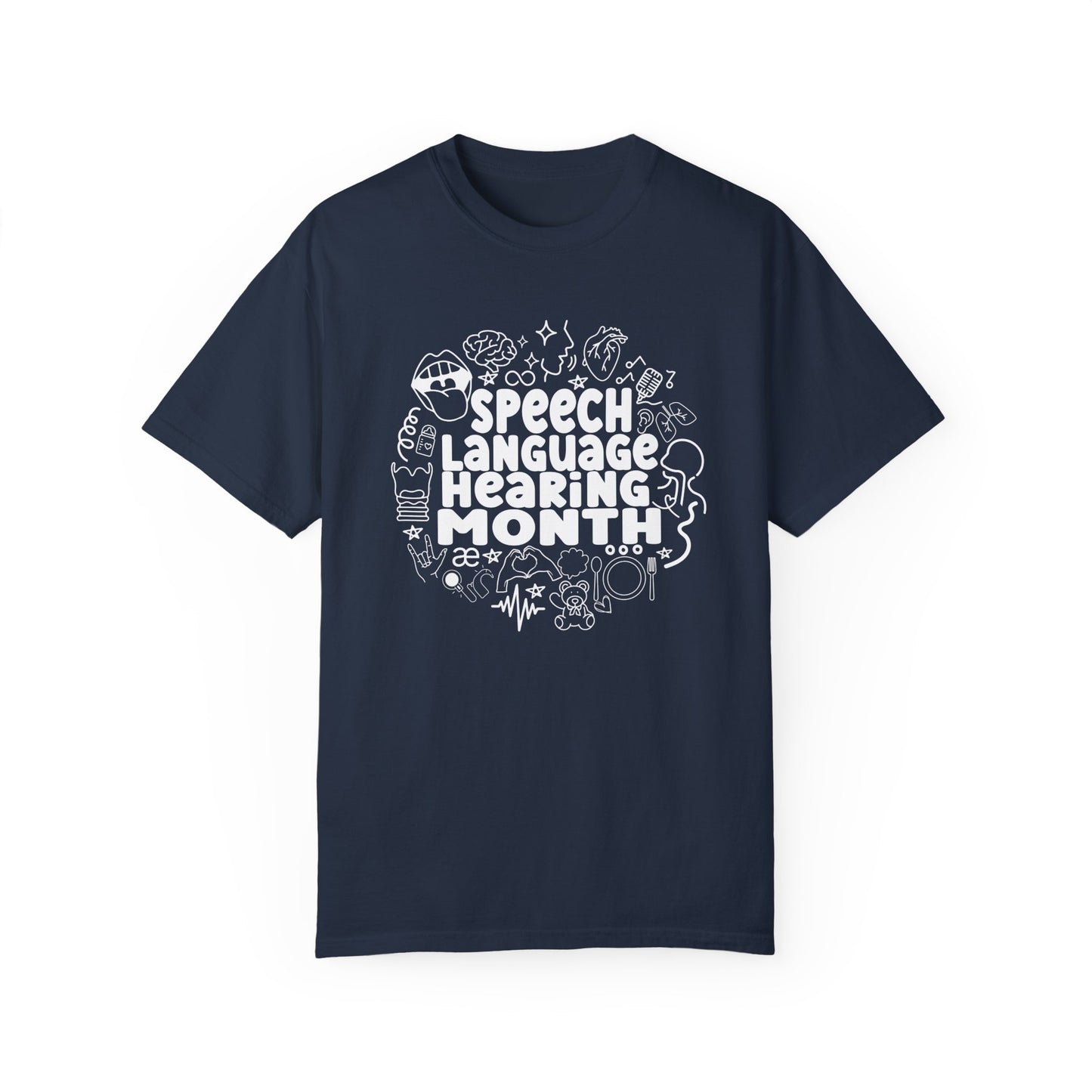 Speech Language Hearing Month Circle Tee (Comfort Colors)