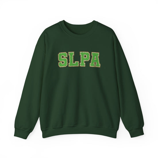 SLPA Green (Printed) Glitter Patch Crewneck