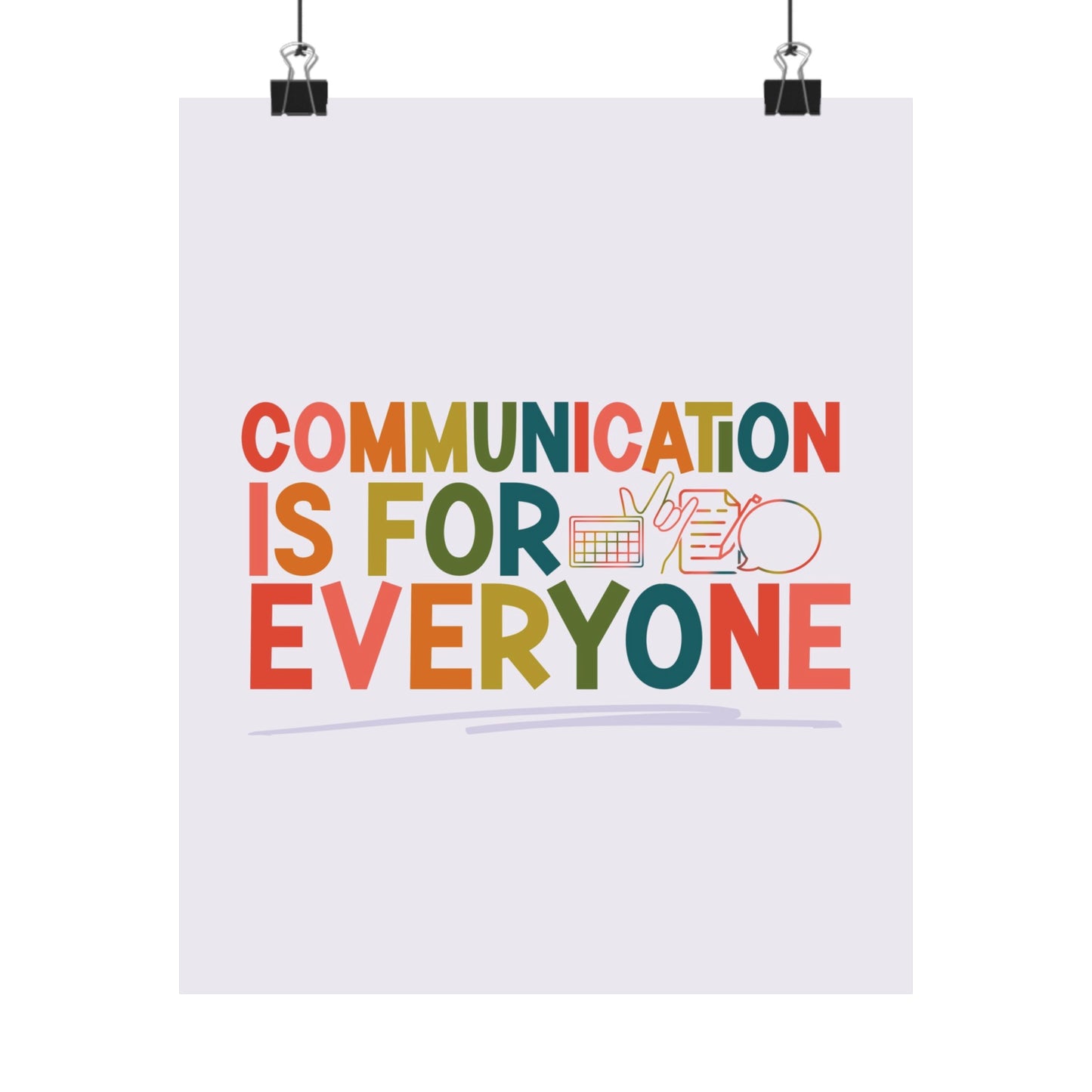 Communication is for Everyone Poster