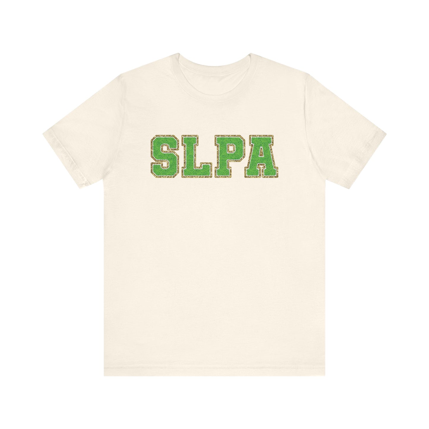 SLPA Green Glitter (Printed) Patch Tee