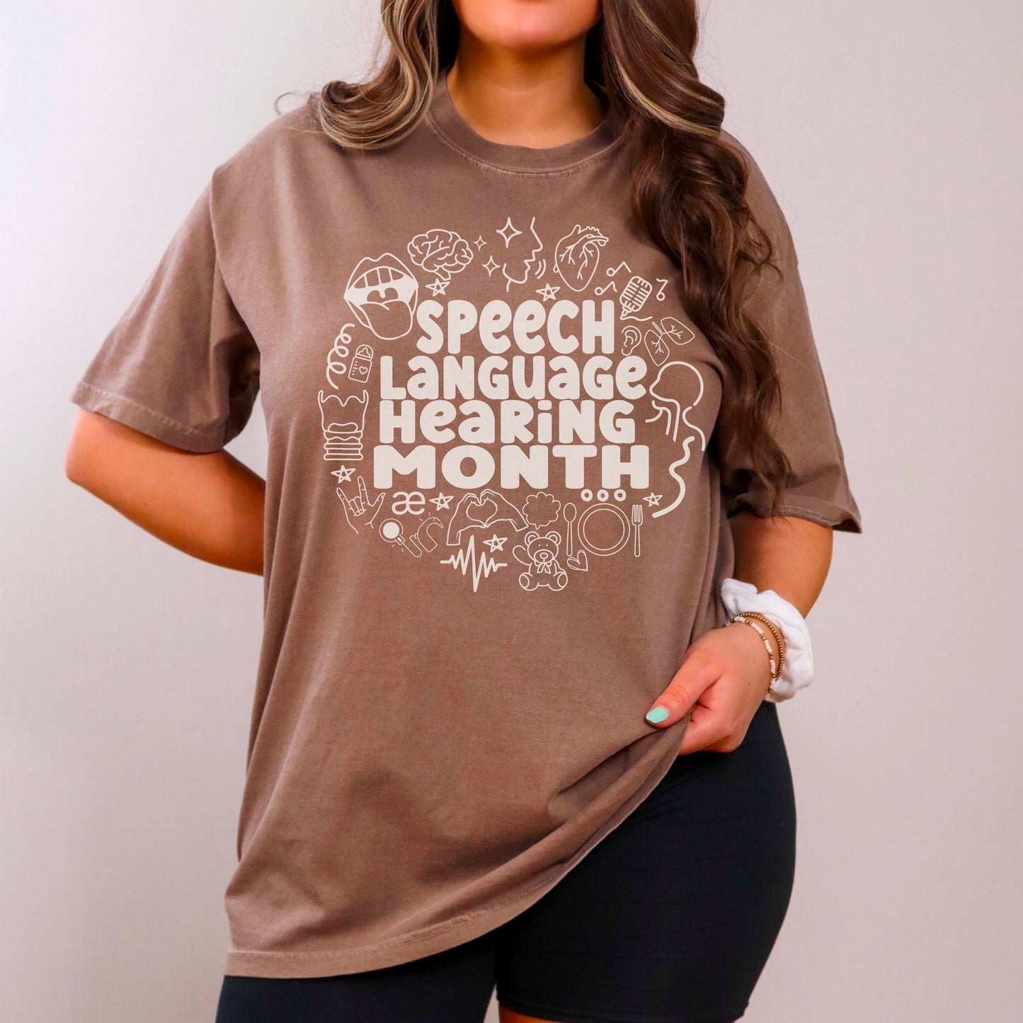 Speech Language Hearing Month Circle Tee (Comfort Colors)