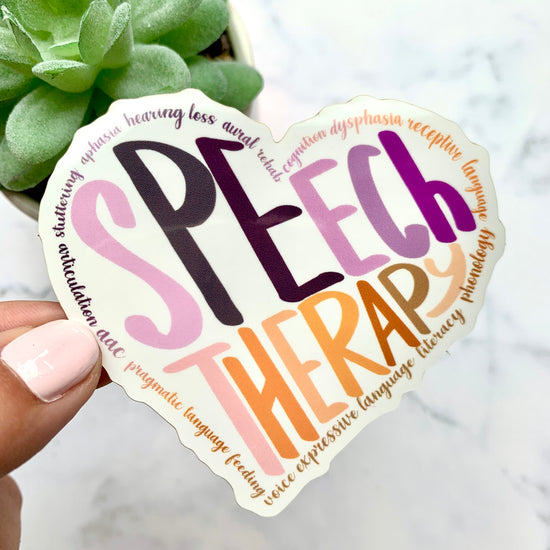 Speech Therapy Heart Sticker