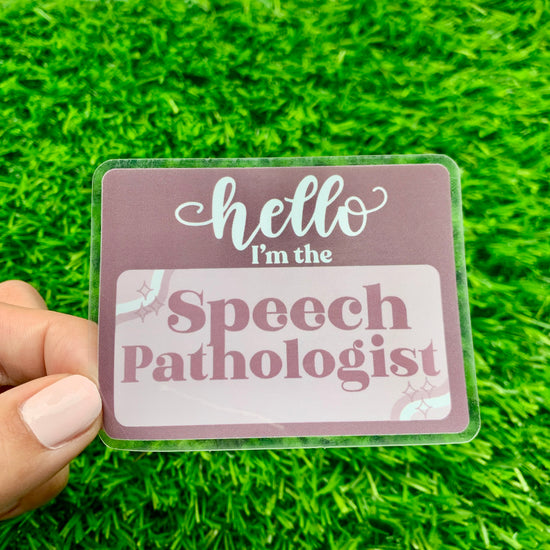 Hello I'm The Speech Pathologist Name Tag Sticker