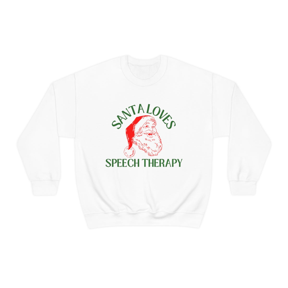 Santa Loves Speech Therapy Crewneck