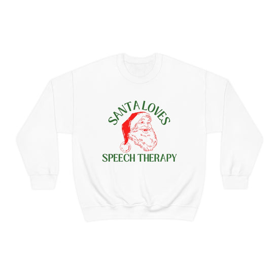 Santa Loves Speech Therapy Crewneck