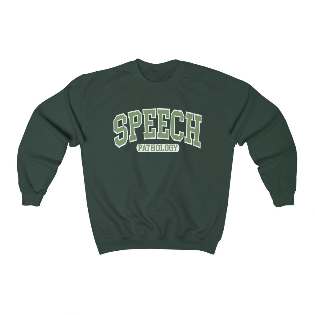 Speech Pathology Green Crewneck