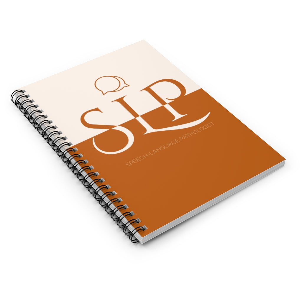 Speech Language Pathologist Orange Notebook