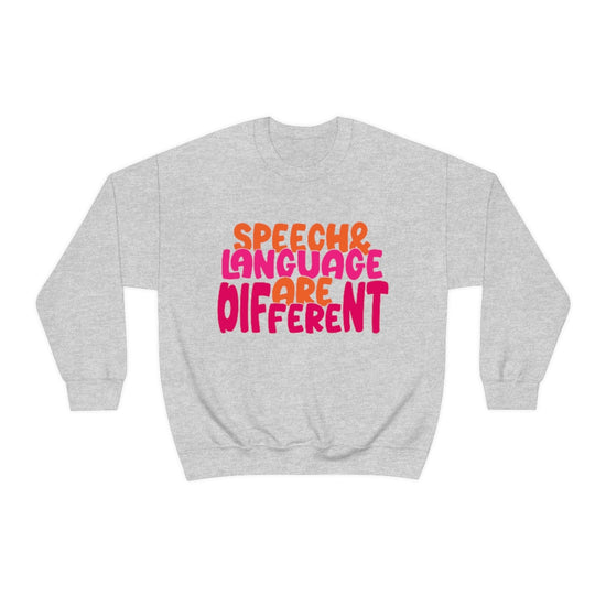 Speech and Language are Different Crewneck