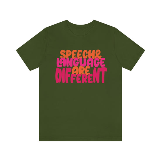 Speech and Language Are Different Tee