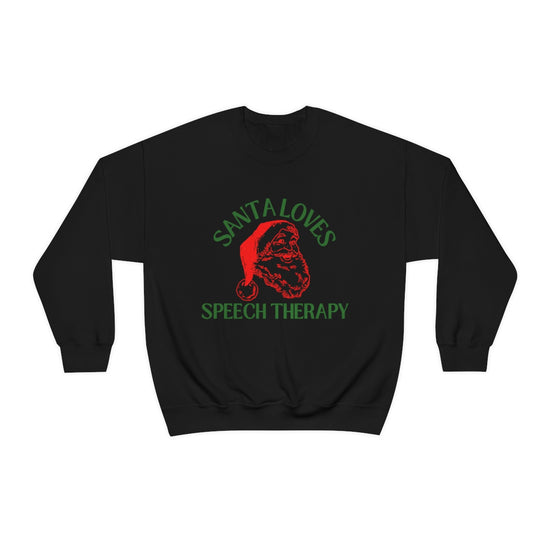 Santa Loves Speech Therapy Crewneck