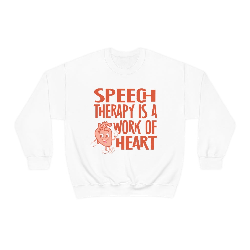 Speech Therapy is a Work of Heart Crewneck