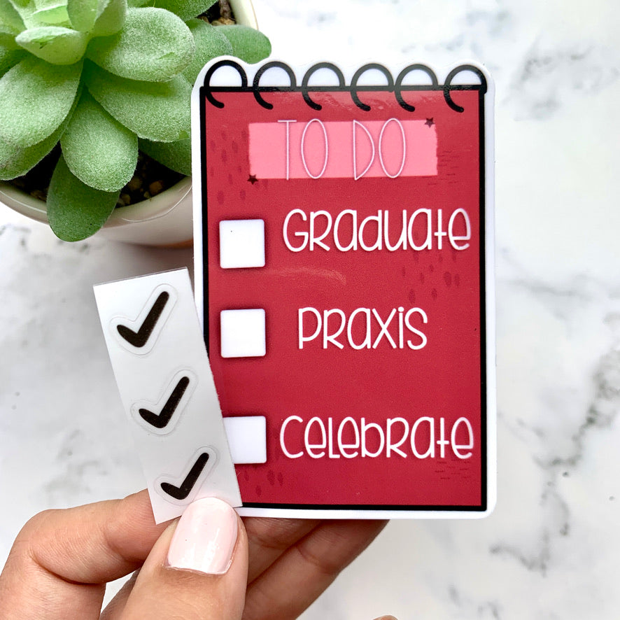 Grad School Checklist Sticker