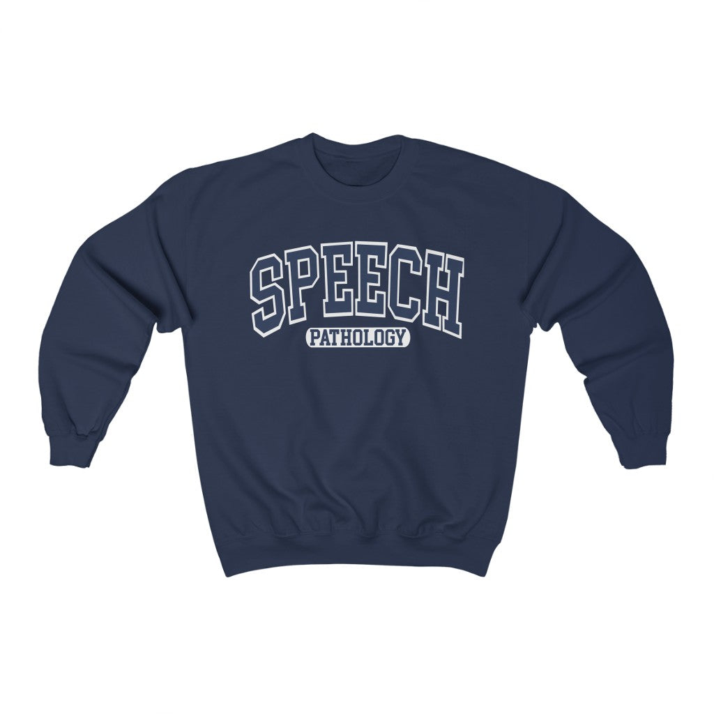 Speech Pathology Navy Crewneck