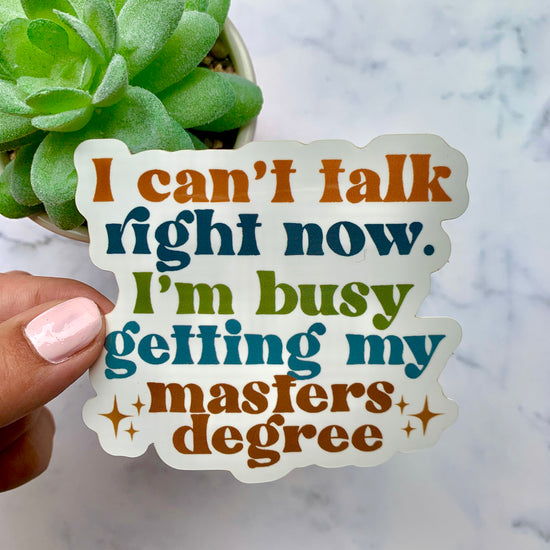 Masters Degree Sticker