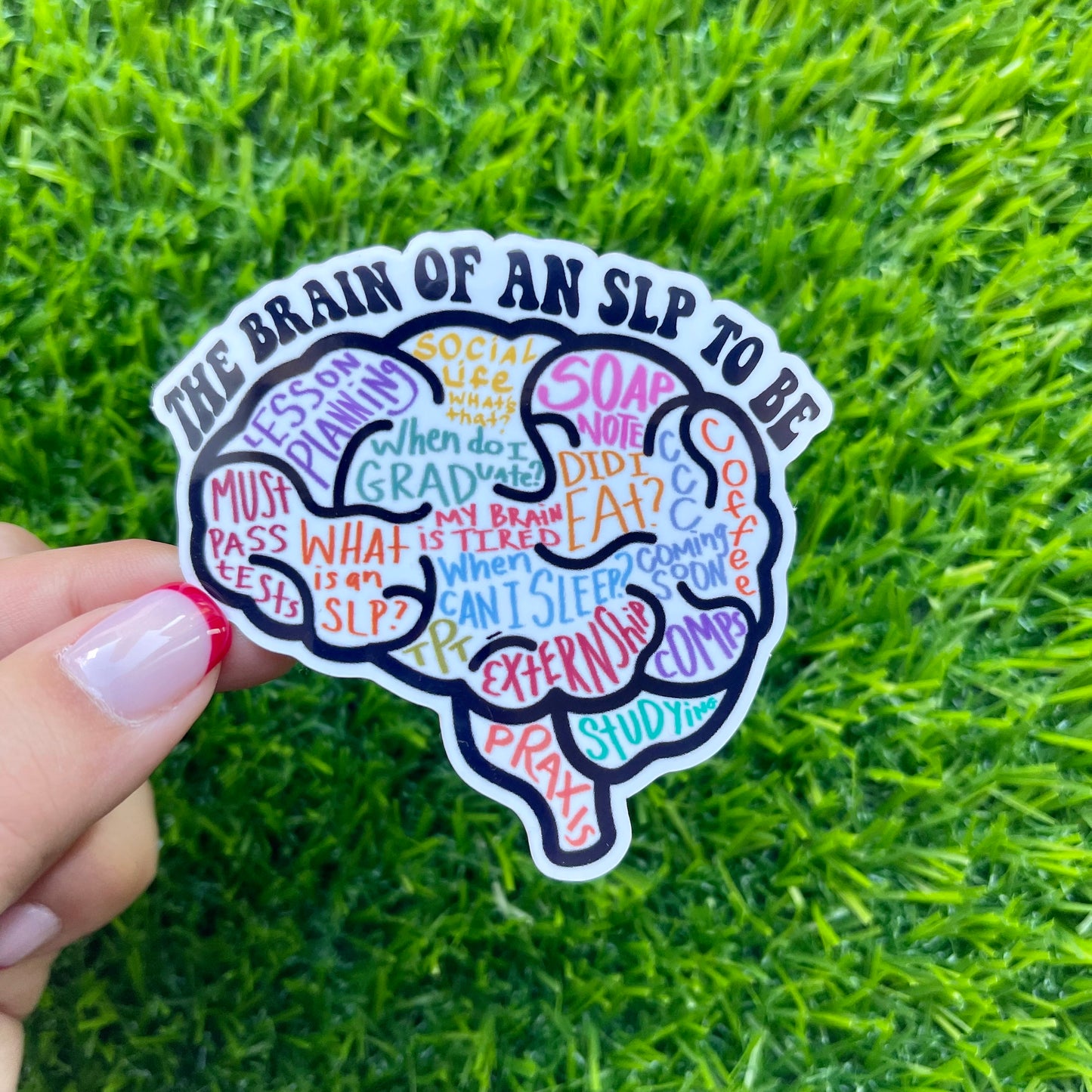 The Brain of an SLP to Be Sticker