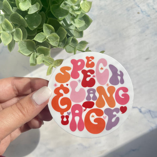 Speech and Language Circle Sticker