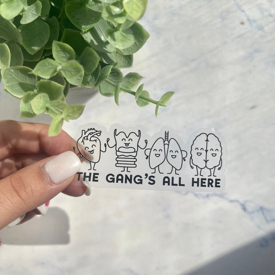 The Gang's All Here Clear Sticker