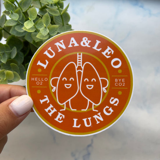 Luna and Leo The Lungs Sticker