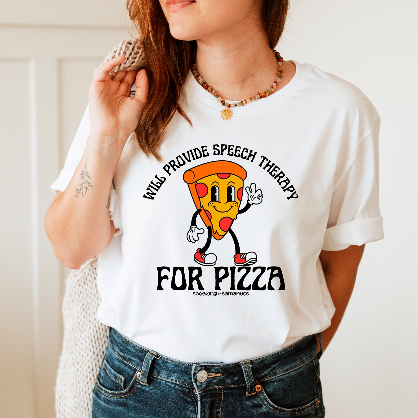 Will Provide Speech Therapy For Pizza Tee