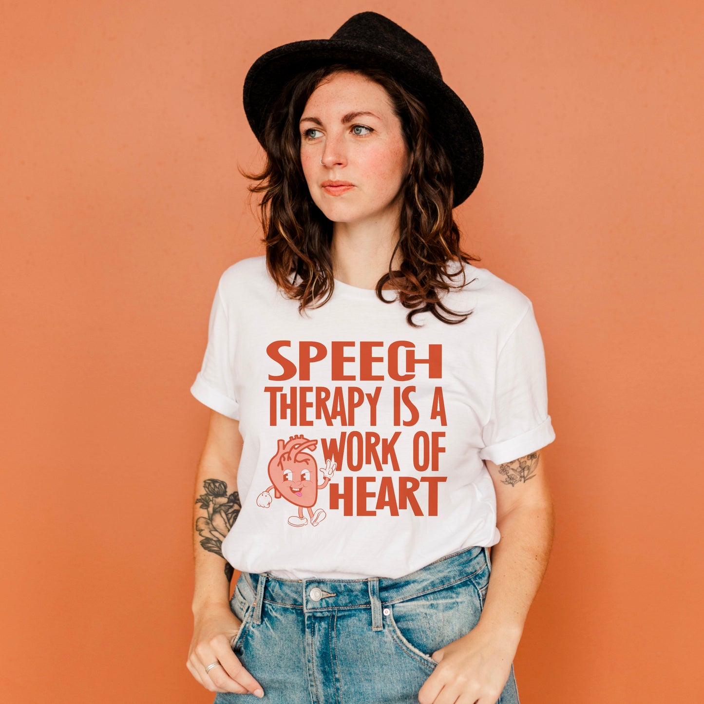 Speech Therapy is a Work of Heart Tee