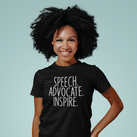 Speech Advocate Inspire. Tee