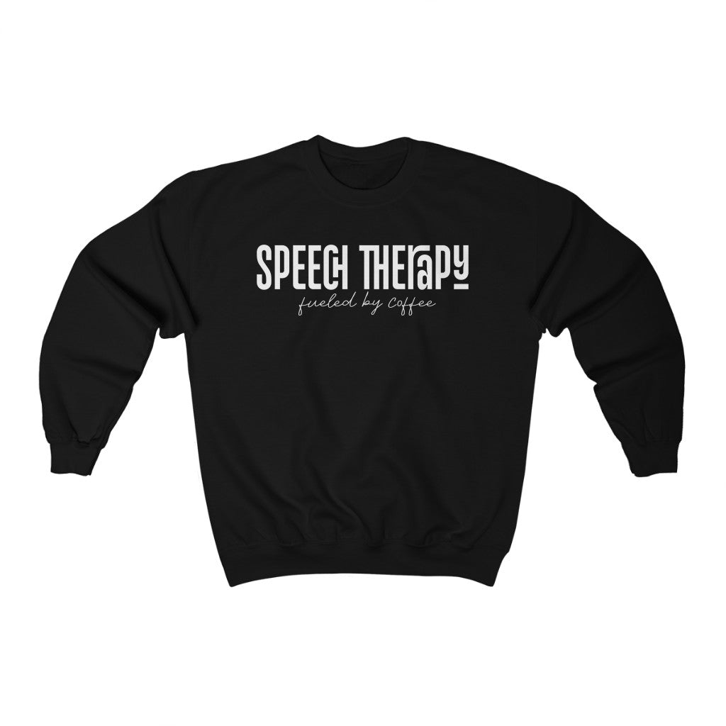 Speech Therapy Fueled By Coffee Crewneck