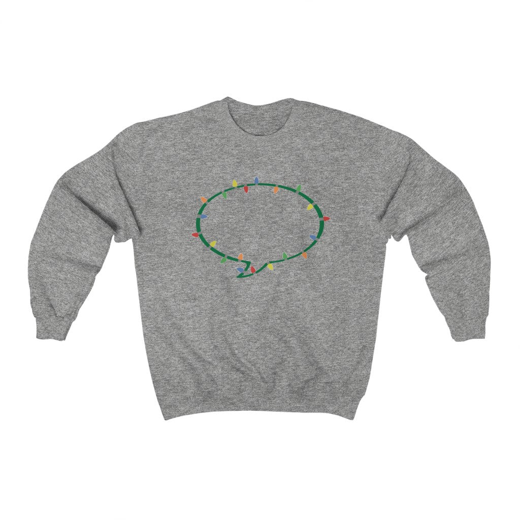 Christmas Lights Speech Bubble Crewneck