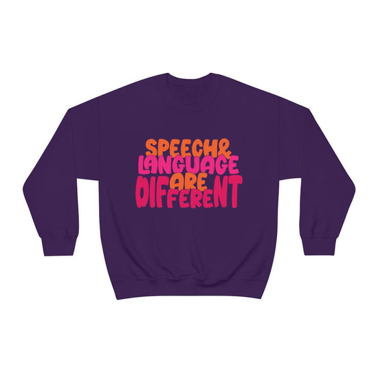 Speech and Language are Different Crewneck