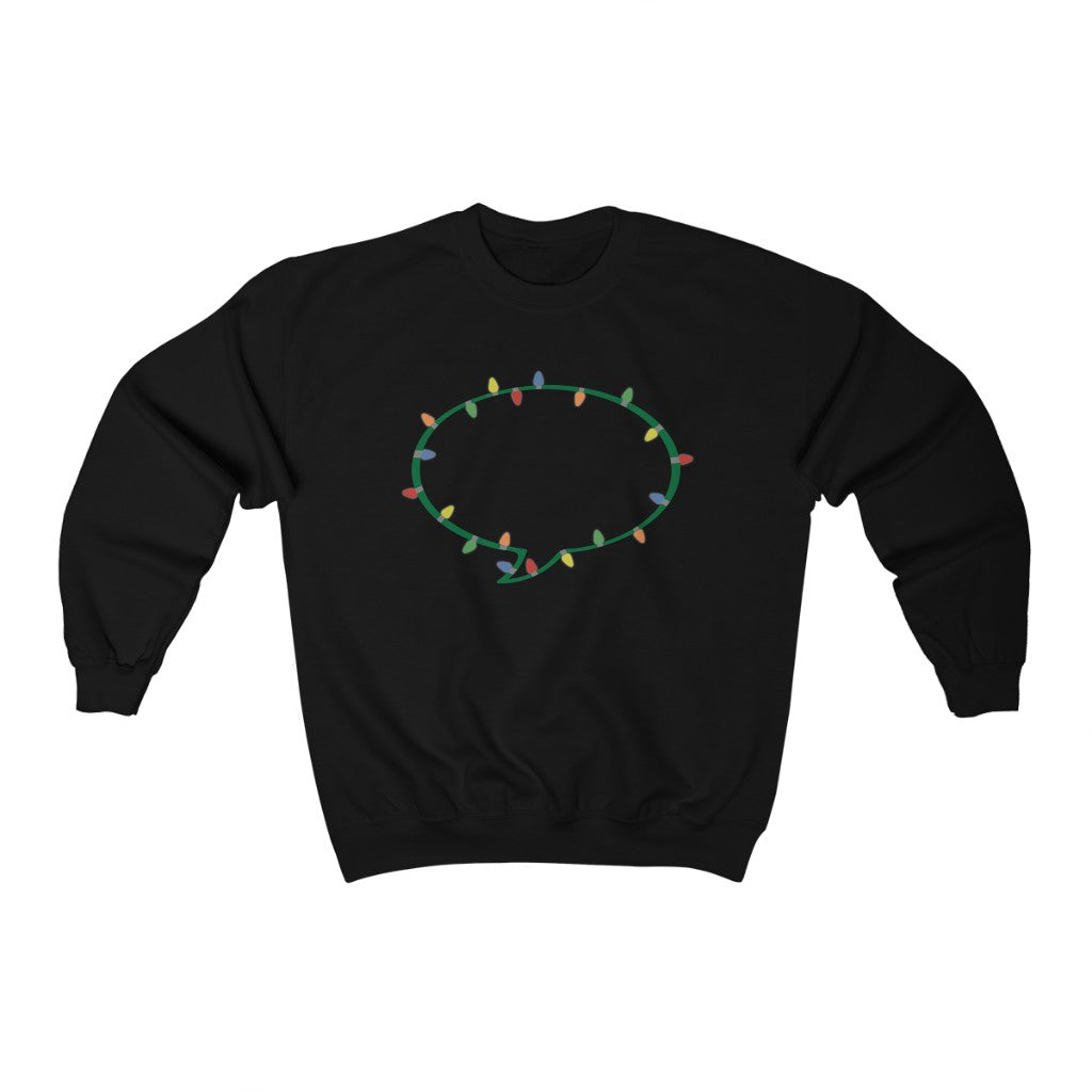 Christmas Lights Speech Bubble Crewneck