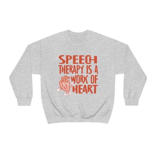 Speech Therapy is a Work of Heart Crewneck