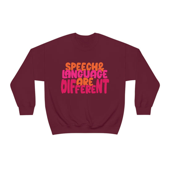 Speech and Language are Different Crewneck