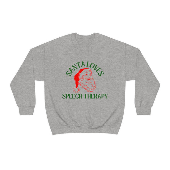 Santa Loves Speech Therapy Crewneck