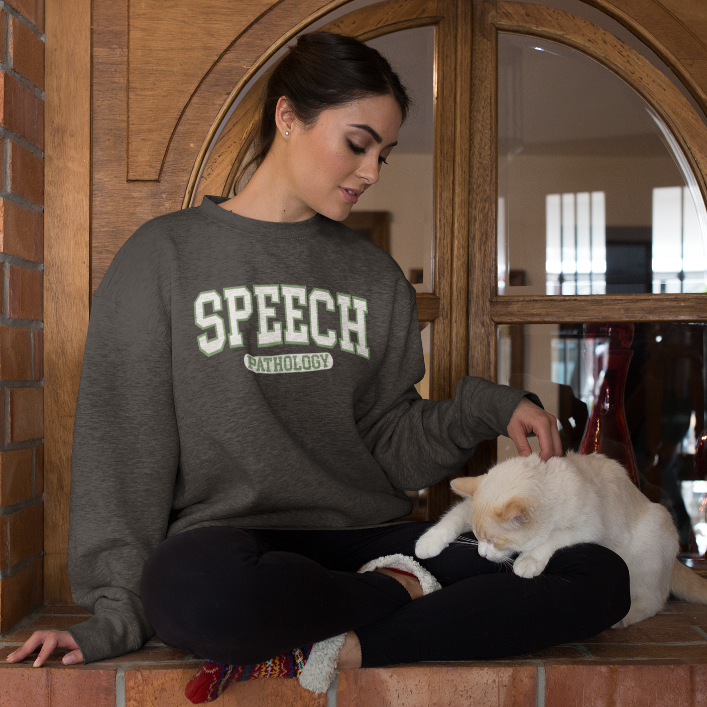 Speech Pathology Green Crewneck